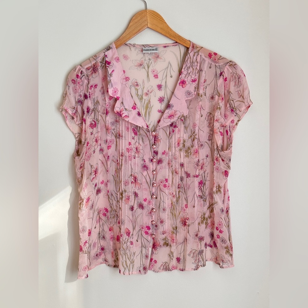 Pink Floral Women’s Top